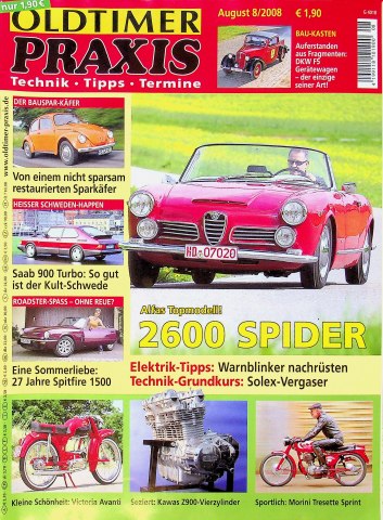 Deckblatt Oldtimer Praxis (08/2008)
